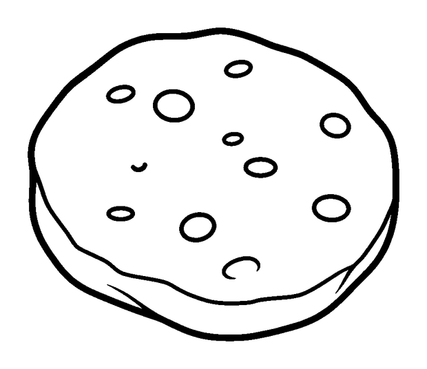 Cookie colouring page — free printable for kids