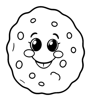 Cookie Colouring Page (Kids, Standard)