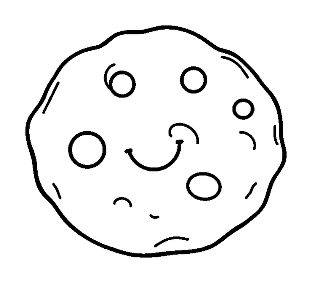 Cookie colouring page — free printable for toddlers