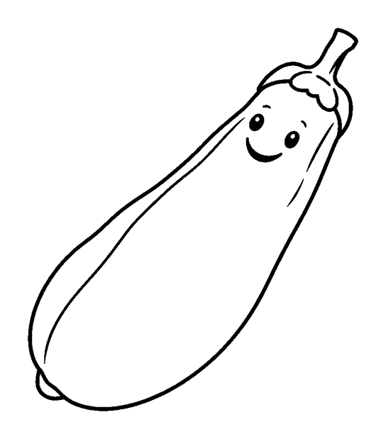 Courgette colouring page — free printable for toddlers