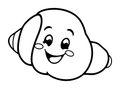 Croissant Colouring Page (Kids, Standard)