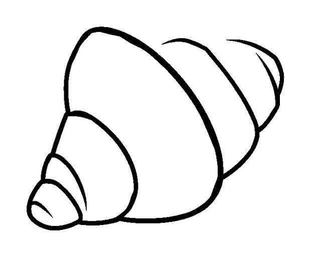 Croissant colouring page — free printable for kids