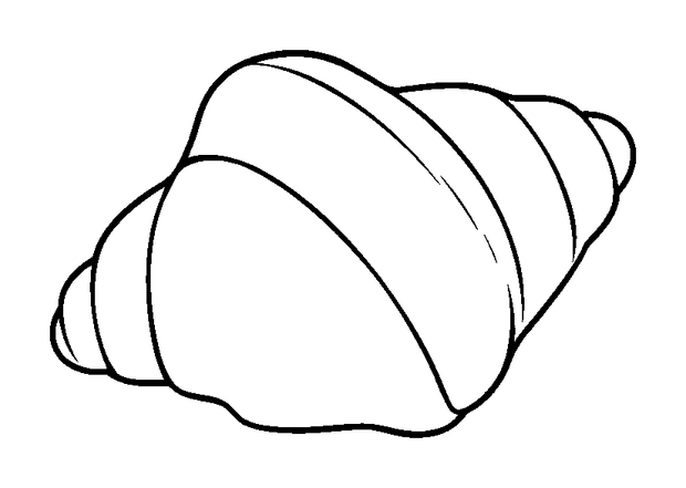 Croissant colouring page — free printable for toddlers