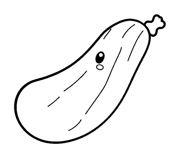 Cucumber colouring page — free printable for kids