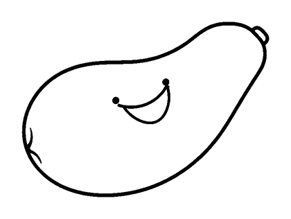 Cucumber Colouring Page (Toddler, Bold & Easy)