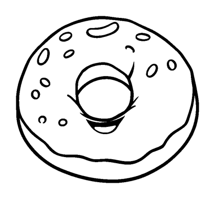 Donut Colouring Page (Kids, Bold & Easy)