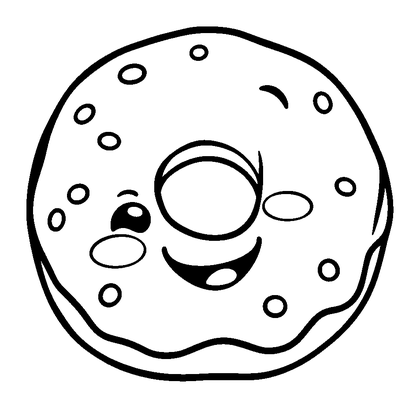 Donut Colouring Page (Kids, Standard)