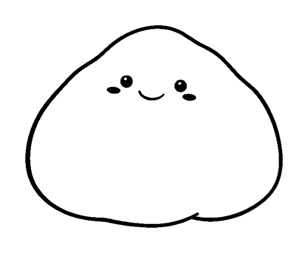 Dumpling colouring page — free printable for toddlers