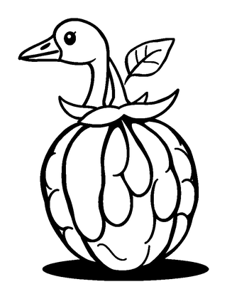Gooseberry Colouring Page (Kids, Bold & Easy)