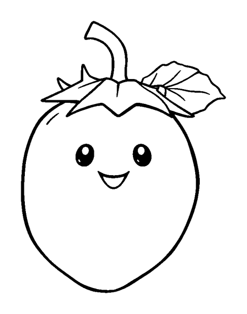 Gooseberry colouring page — free printable for toddlers