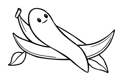 Green Beans Colouring Page (Kids, Bold & Easy)