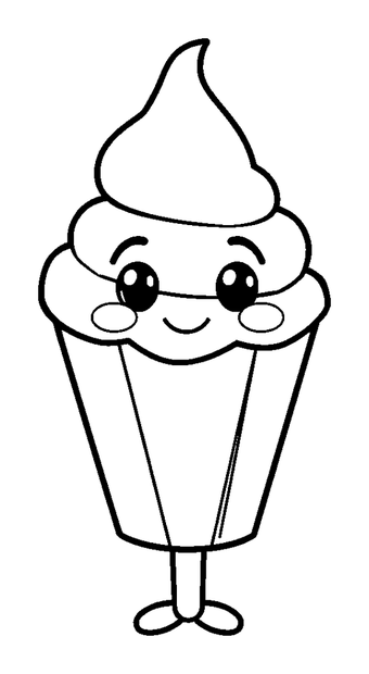 Ice Cream colouring page — free printable for kids