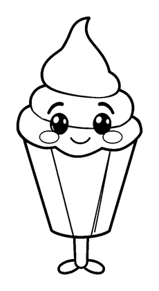 Ice Cream Colouring Page (Kids, Bold & Easy)