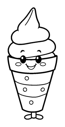 Ice Cream Colouring Page (Kids, Standard)