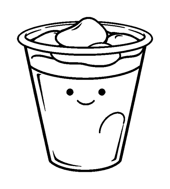 Jelly Cup colouring page — free printable for kids