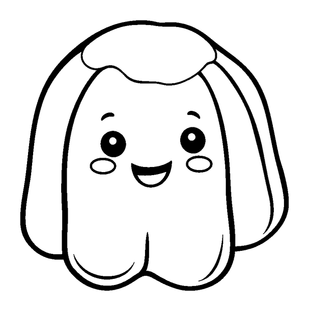 Jelly colouring page — free printable for kids