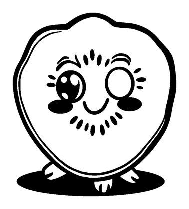 Kiwi Fruit Colouring Page (Kids, Standard)