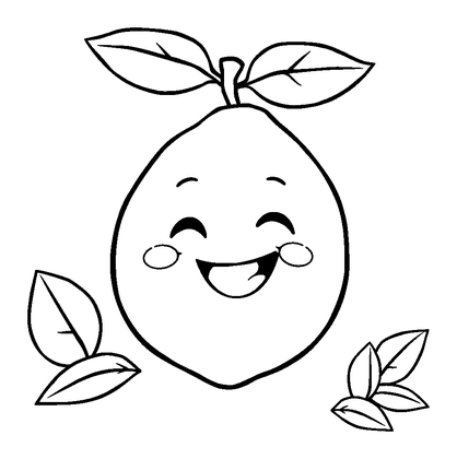 Lemon Colouring Page (Kids, Standard)