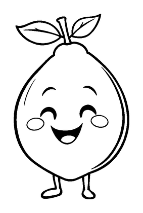 Lemon Colouring Page (Toddler, Bold & Easy)