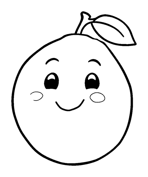 Lemon colouring page — free printable for toddlers