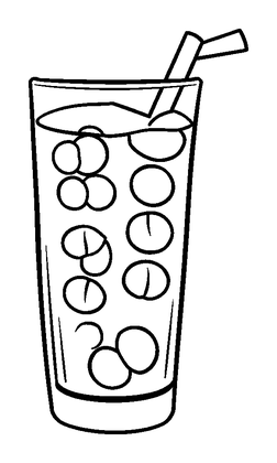 Lemonade Colouring Page (Kids, Bold & Easy)