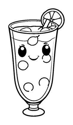 Lemonade Colouring Page (Kids, Standard)