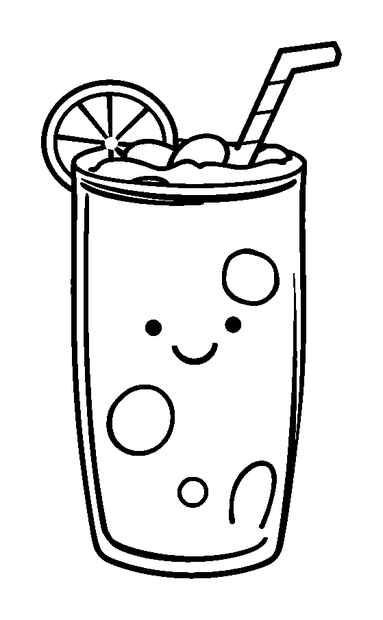 Lemonade colouring page — free printable for toddlers