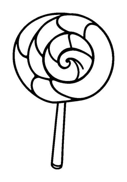 Lollipop colouring page — free printable for kids