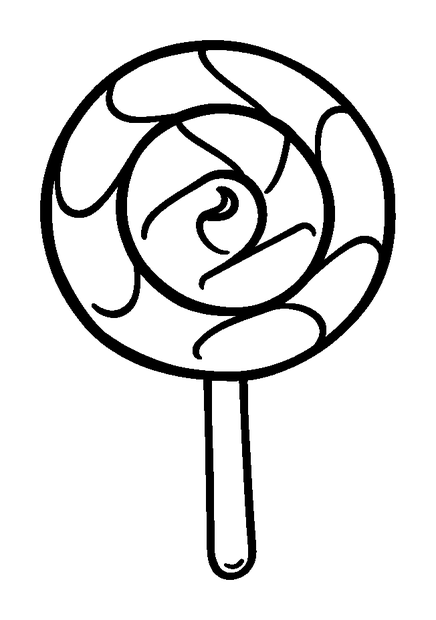 Lollipop colouring page — free printable for kids