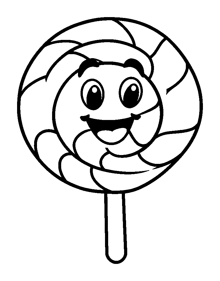 Lollipop colouring page — free printable for toddlers