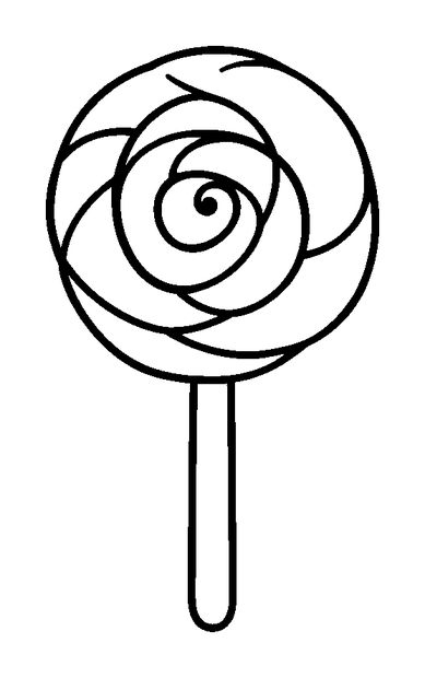 Lollipop colouring page — free printable for toddlers