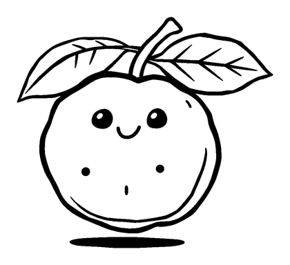 Lychee Colouring Page (Kids, Bold & Easy)