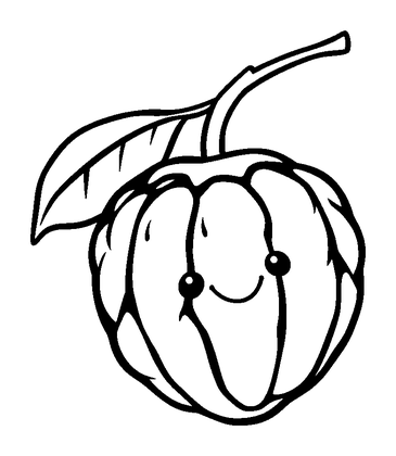 Lychee Colouring Page (Toddler, Bold & Easy)