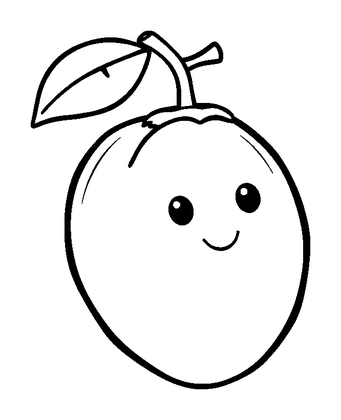 Mango Colouring Page (Kids, Standard)