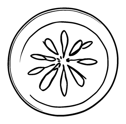 Melon Slice Colouring Page (Toddler, Bold & Easy)