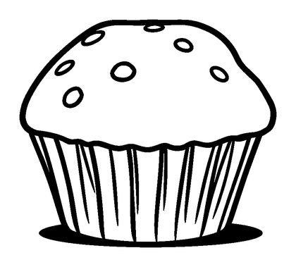 Muffin Colouring Page (Kids, Bold & Easy)