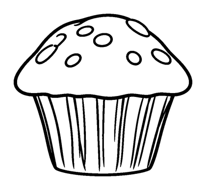 Muffin Colouring Page (Kids, Standard)