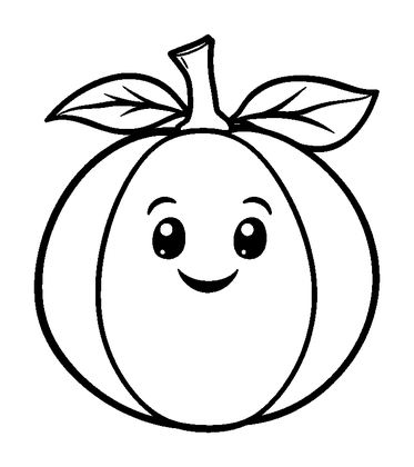 Orange Colouring Page (Kids, Bold & Easy)