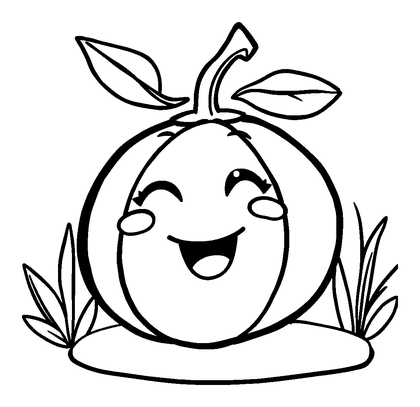 Orange Colouring Page (Kids, Standard)