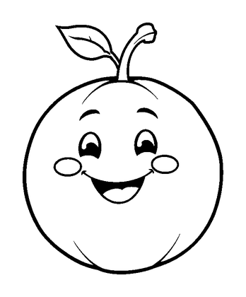 Orange Colouring Page (Toddler, Bold & Easy)