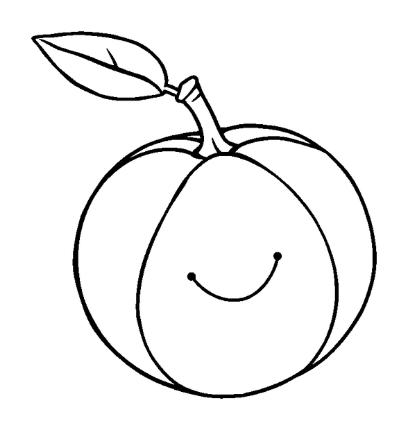 Orange colouring page — free printable for toddlers