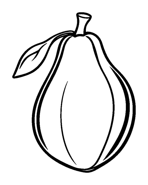 Papaya colouring page — free printable for kids