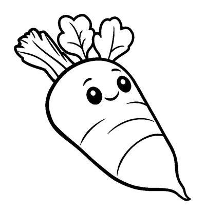 Parsnip Colouring Page (Kids, Bold & Easy)