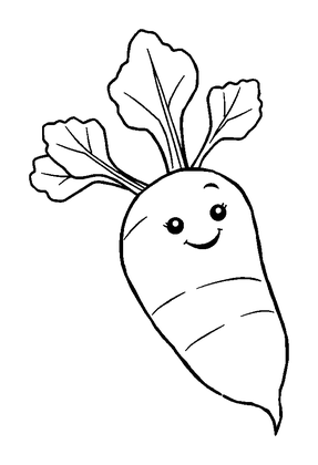 Parsnip Colouring Page (Toddler, Bold & Easy)