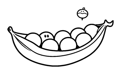Pea Pod Colouring Page (Kids, Standard)