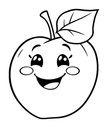 Peach Colouring Page (Kids, Bold & Easy)