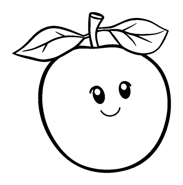 Peach colouring page — free printable for kids