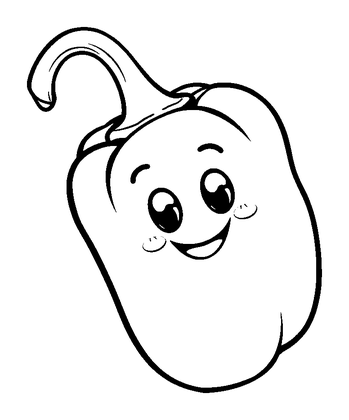 Pepper Bell Colouring Page (Kids, Standard)
