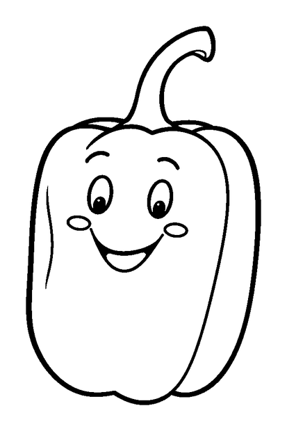 Pepper Bell colouring page — free printable for toddlers
