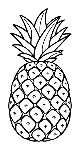 Pineapple Slice colouring page — free printable for kids